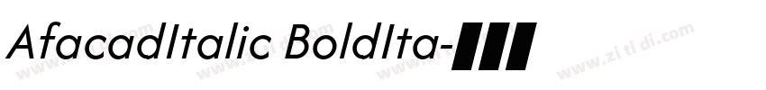 AfacadItalic BoldIta字体转换
